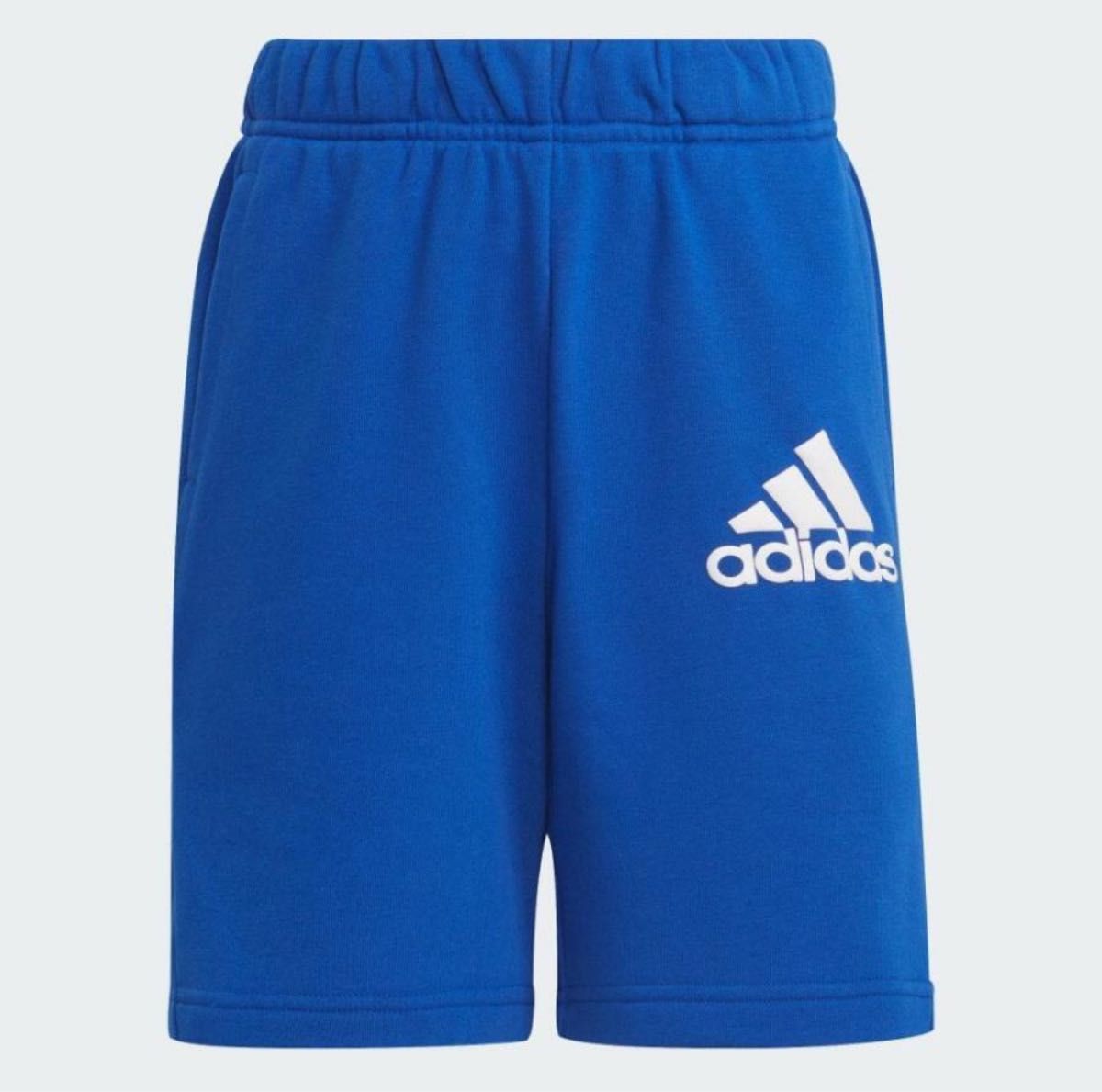 新品★adidasアディダス★140★快適!!半袖Ｔシャツ(ホワイト 白)・パフプリントロゴ!スウェットパンツ(ブルー 青)★上下