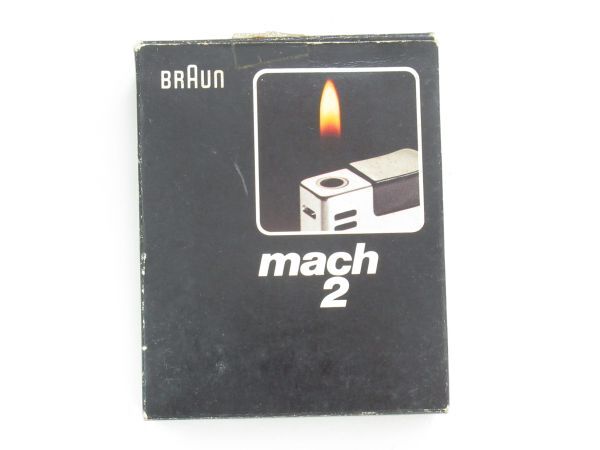AD 1-12 BRAUN ブラウン ポケットライター mach2 箱.プラケース入り スリム型 ガスライター 喫煙具 ライター_画像8