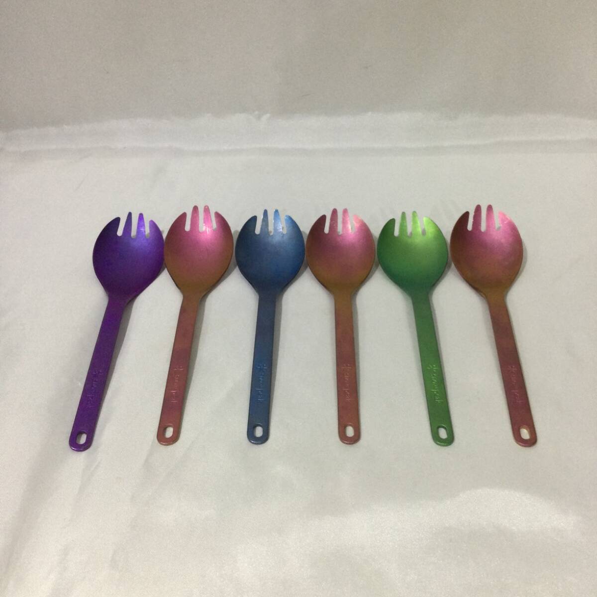 [ snow .]*[snow peak Snow Peak ] titanium . crack spoon Titanium 6ps.@* Fork outdoor camp supplies cutlery BBQ color tableware A855