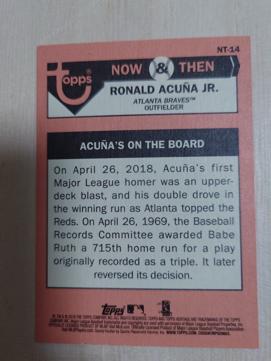 Ronald Acuna Jr. ロナルド アクーニャ topps RC ルーキー カード MLB _画像2