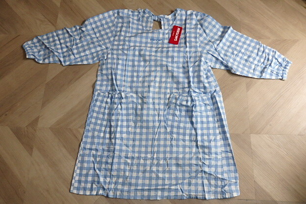  unused * tag attaching * PERSON*S / Person's apron cotton material made in Japan light blue postage :370 jpy 