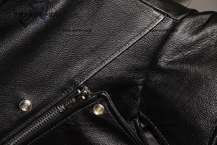 牛革本革ジャケット メンズ 大きいサイズ カジュアルコートブラック ホワイトジャケットM-2XL_画像7