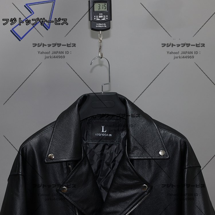 牛革本革ジャケット メンズ 大きいサイズ カジュアルコートブラック ホワイトジャケットM-2XL_画像3