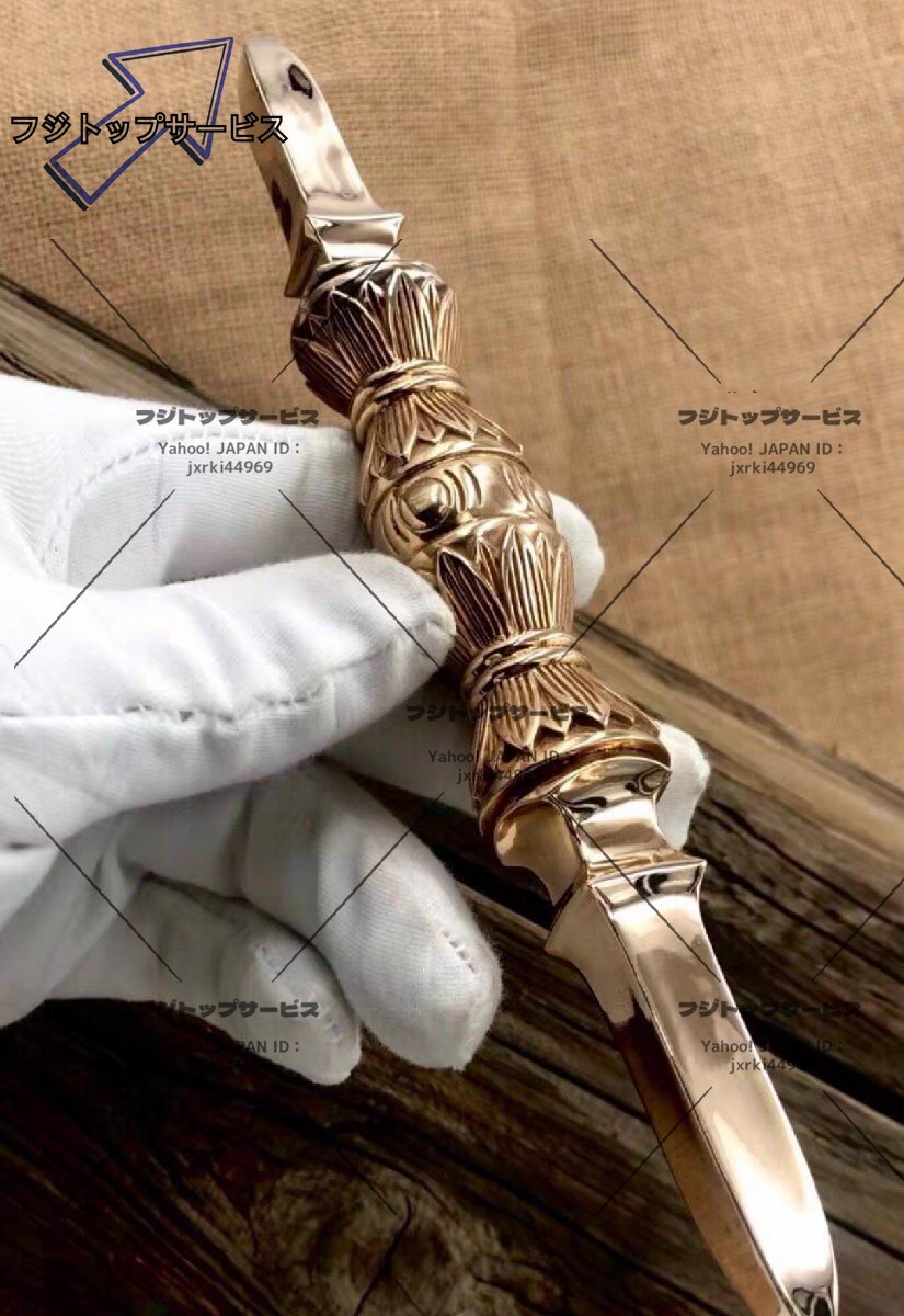 真言宗 金剛杵 独鈷杵 仏具 銅製 磨き仕上げ 長さ22cm 工芸品 真言宗 金剛杵 独鈷杵 仏具 銅製 磨き仕上げ 長さ22cm 工芸品