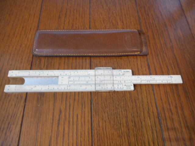 ヘンミ No.2634　15cm 計算尺　Bamboo Slide Rule　ポケット用　HEMMI　革ケース付き　昭和レトロ　_画像6