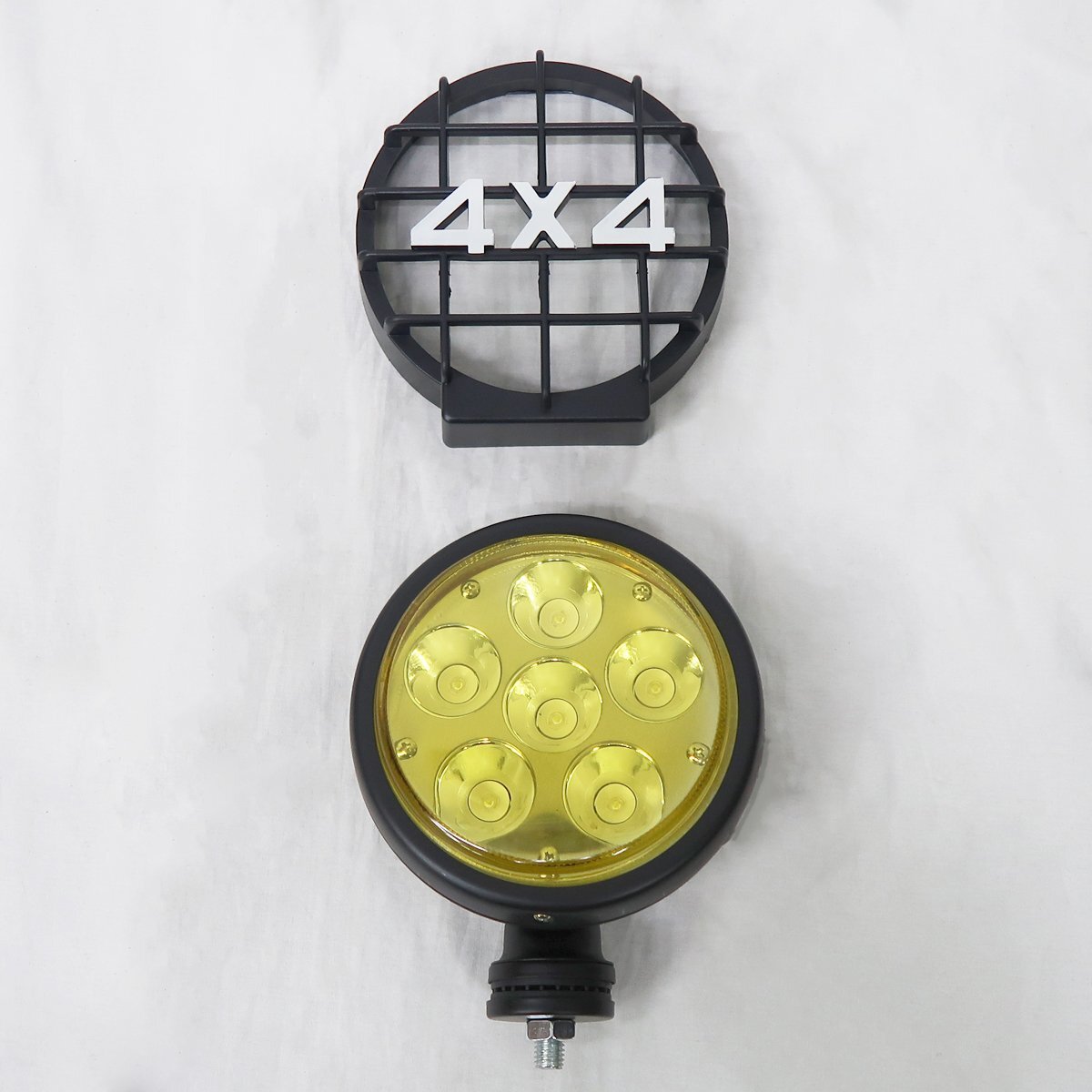 1円～ 売り切り ４×４ 4WD 12V 55W LED 四駆車 LEDフォグライト2個セット イエロー HT-27YR-LED_画像2