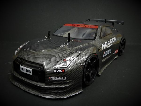 【激安通販 オンラインショップ】 ドリフトラジコンカー 1/10 2.4GHz Li-ionバッテリー R35 【ターボ機能付き・塗装済み完成品・フルセット】 カーボンブラック タイプ GTR レーシングカー