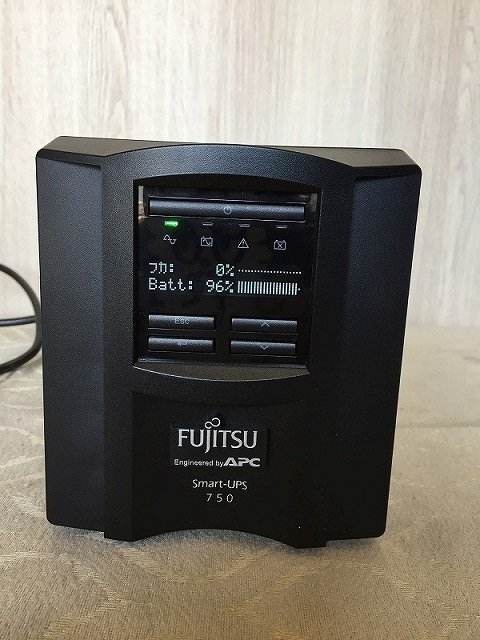 * free shipping!FUJITSU/APC Uninterruptible Power Supply smart-UPS 750 tower type black / electrification OK[D0410R1-1F-13]