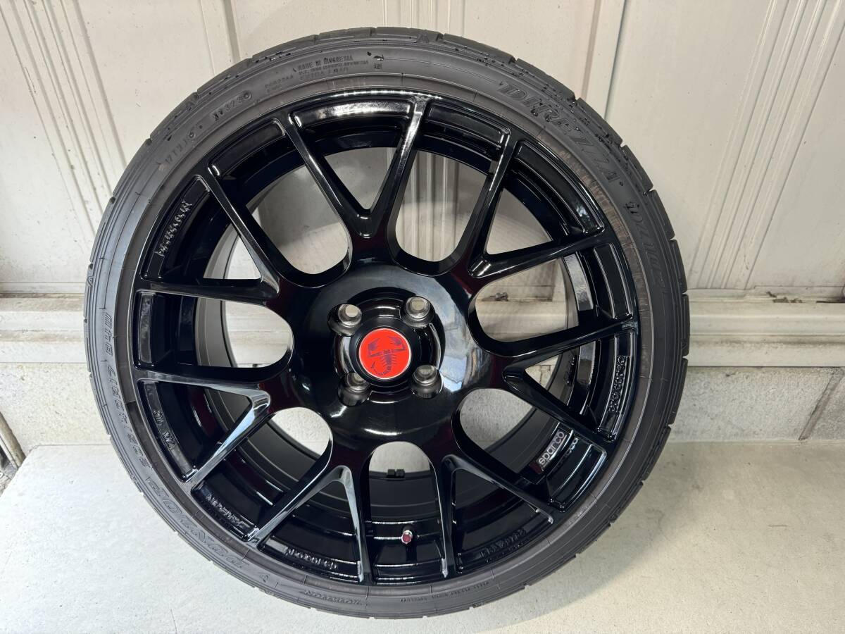 アバルト ABARTH 595 17インチ ホイール SPARCO PRO CORSA グロスブラック DUNLOP DIREZZA DZ102 205/40/17 No.2