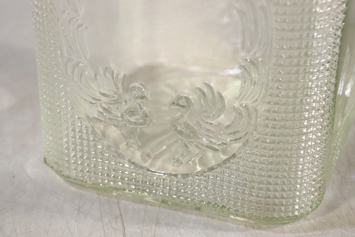 E549 sweets glass bottle / pastry bin / glass bottle / Showa Retro / antique glass / old miscellaneous goods / old tool /51469