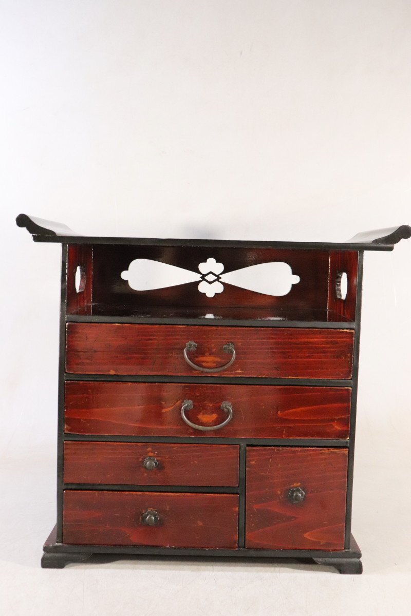 E541 front zelkova small drawer / dresser / peace furniture / old tool / antique furniture / storage shelves / tool shelves /51579