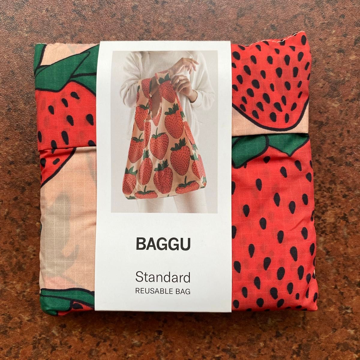 新品未開封BAGGU (バグー) / STANDARD エコバッグ - ストロベリー&BABYサイズ2点