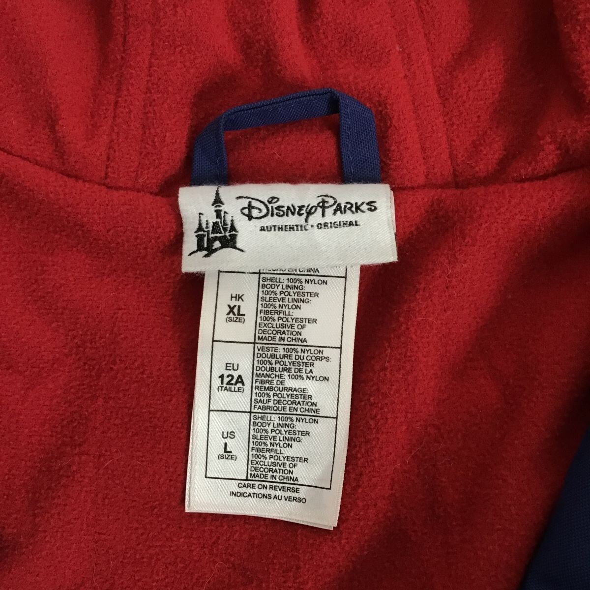 ★USA прямой импорт  !!★【Disney официальное признание  USA  Дисней 】 ... вышивание    с капюшоном ...  нейлон   пиджак [... 150] синий   белый ... ключ   на улице   K2-040