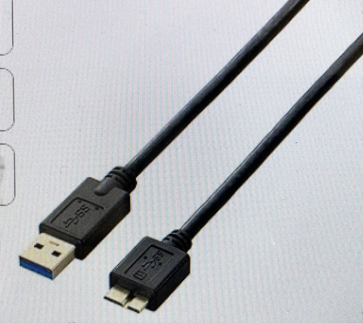 在庫1/2　エレコム USBケーブル 【microB】 USB3.0 (USB A オス to microB オス) スタンダード 1m ブラック USB3-AMB10BK_画像3