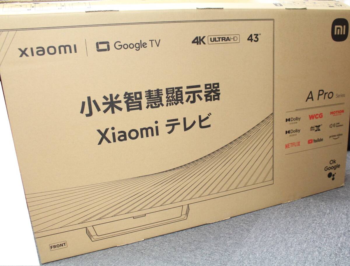 Y6242#◆未使用品・新品同様品◆Xiaomi シャオミ TV A Pro 43 スマートTV 43V型 L43M8-A2TWN _画像2
