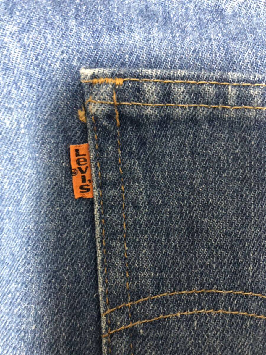 70’s リーバイス 517 Levi’s オリジナルヴィンテージ ブーツカット フレアー 当時物 オレンジタブ タロン42 ボタン裏8 Ｗ33_画像9