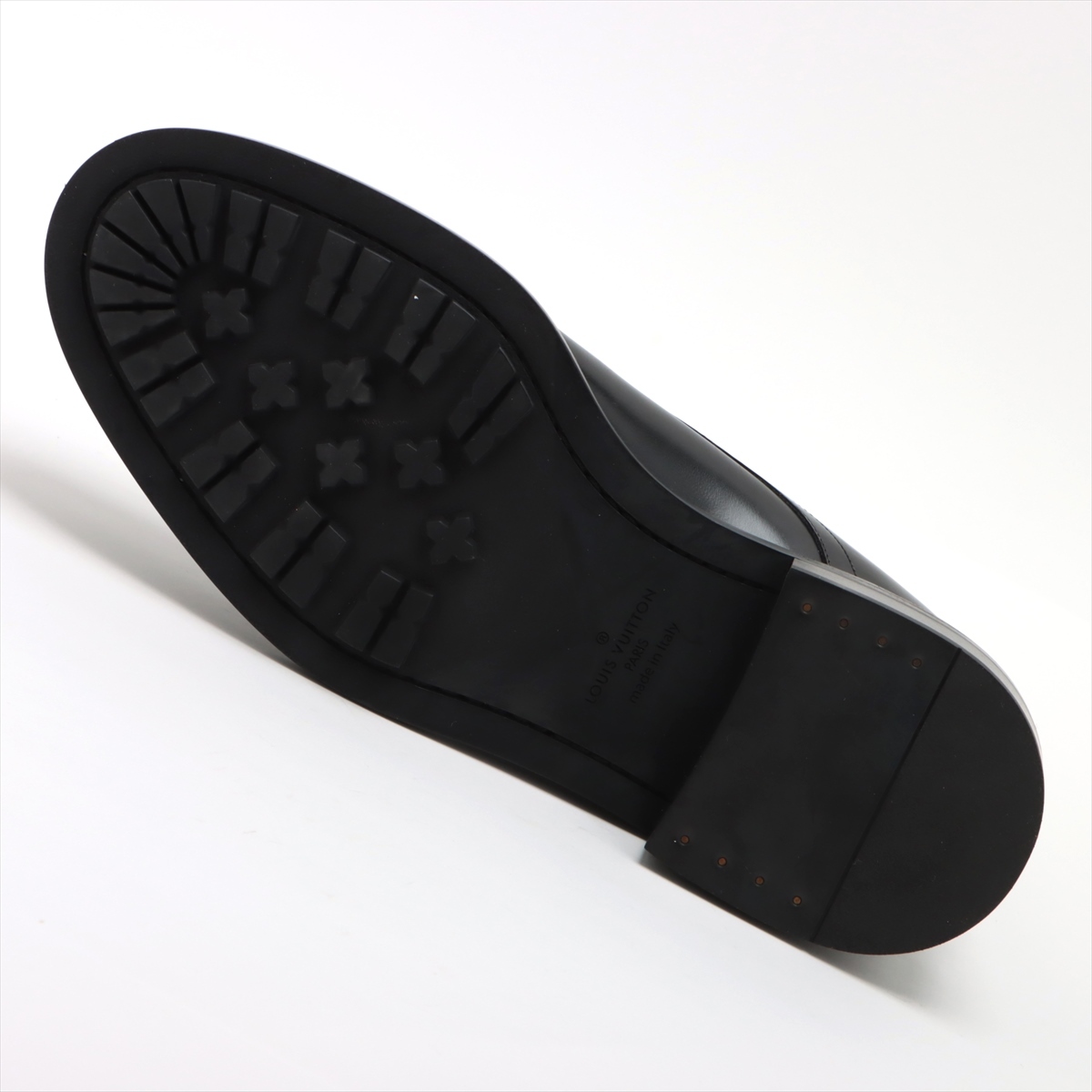 美品 ルイヴィトン ヴォルテール レザー ショート ブーツ レースアップ ブラック 6 サイズ DI1128 靴 革靴 シューズ メンズ EEM X14-8_画像7