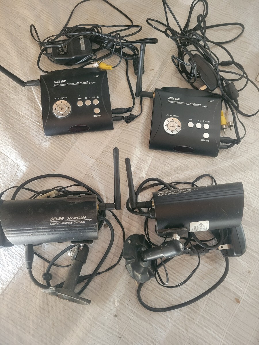 100V power supply Selen SWL-2000 digital wireless camera set used operation verification ending ELPA wireless camera 