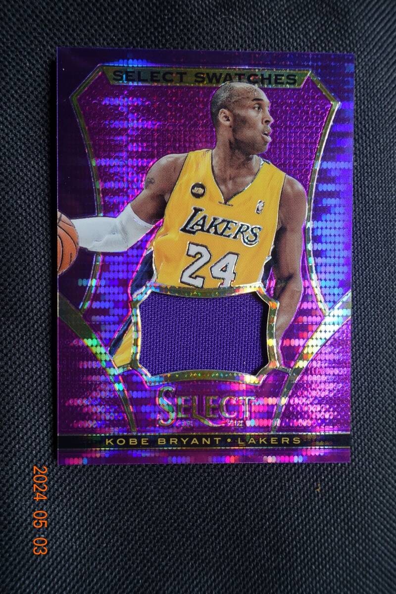 Kobe Bryant 2013-14 Panini Select   Swatches Prizm Purple #78/99の画像1