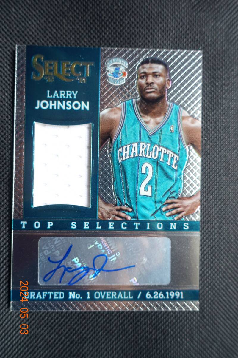 Larry Johnson 2013-14 Panini Select   Top Selections Jersey Autographs の画像1