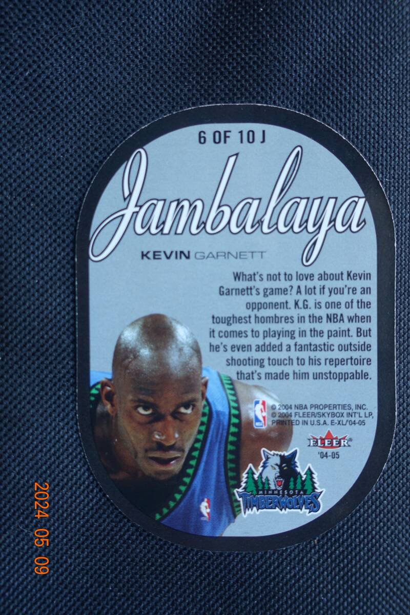 Kevin Garnett 2004-05 Fleer E-XL　Jambalaya_画像2