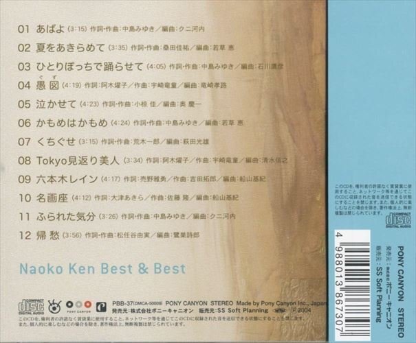 研ナオコ ベスト＆ベスト あばよ～かもめはかもめ （CD） PBB-037-SS_画像4