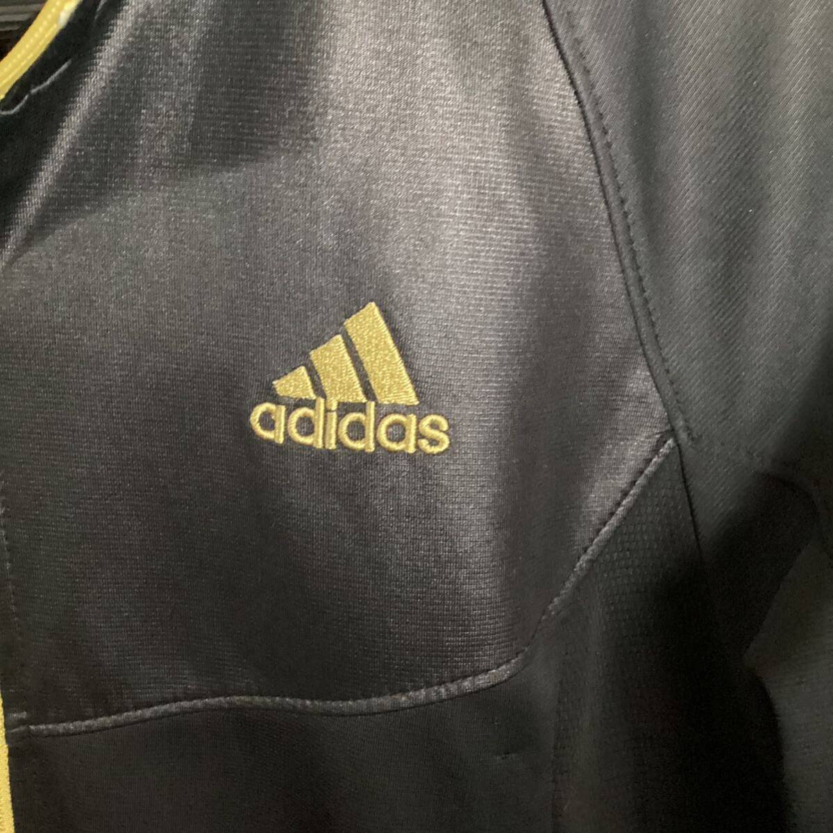 [ б/у одежда ]adidas Adidas спортивная куртка джерси черный Gold M мужской tops 