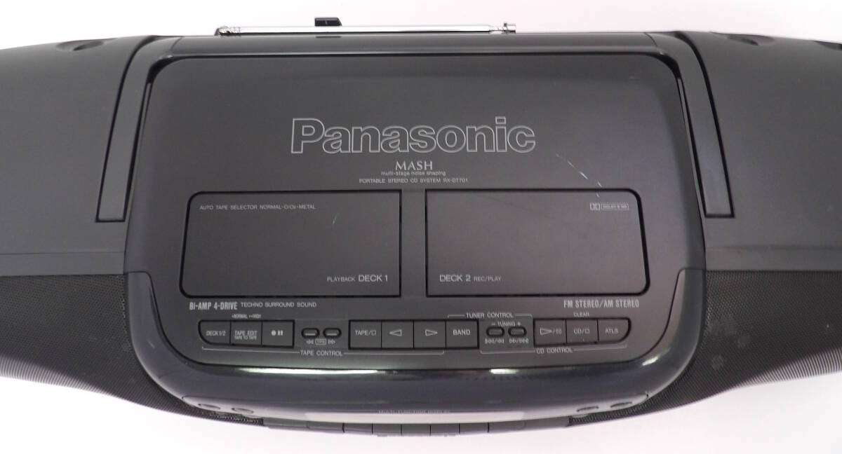 【よろづ屋】Panasonic RX-DT701 MASH パナソニック バブルラジカセ FM/AM/CD/カセットデッキ Made in Japan レトロ(M0515-120)_画像2