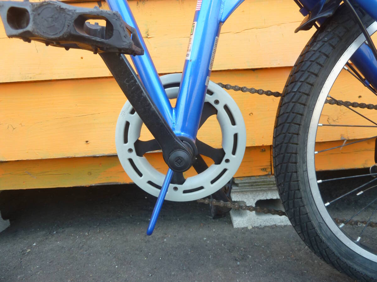 【よろづ屋】札幌ドーム周辺引取り限定：HUMMER ハマー 20インチ 6段変速 折りたたみ自転車 荷台付き ブルー 20×2.25 折り畳み_画像9