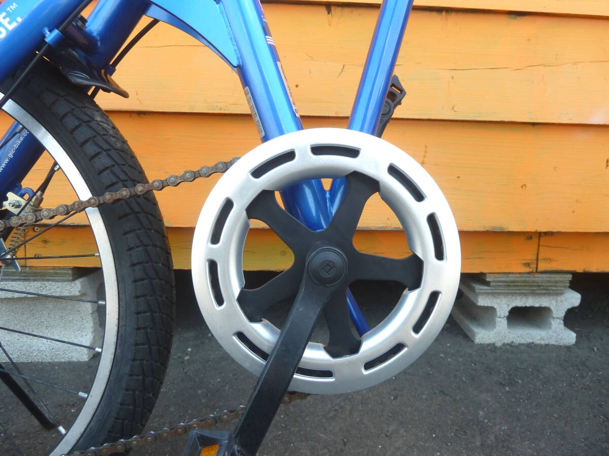 【よろづ屋】札幌ドーム周辺引取り限定：HUMMER ハマー 20インチ 6段変速 折りたたみ自転車 荷台付き ブルー 20×2.25 折り畳み_画像7