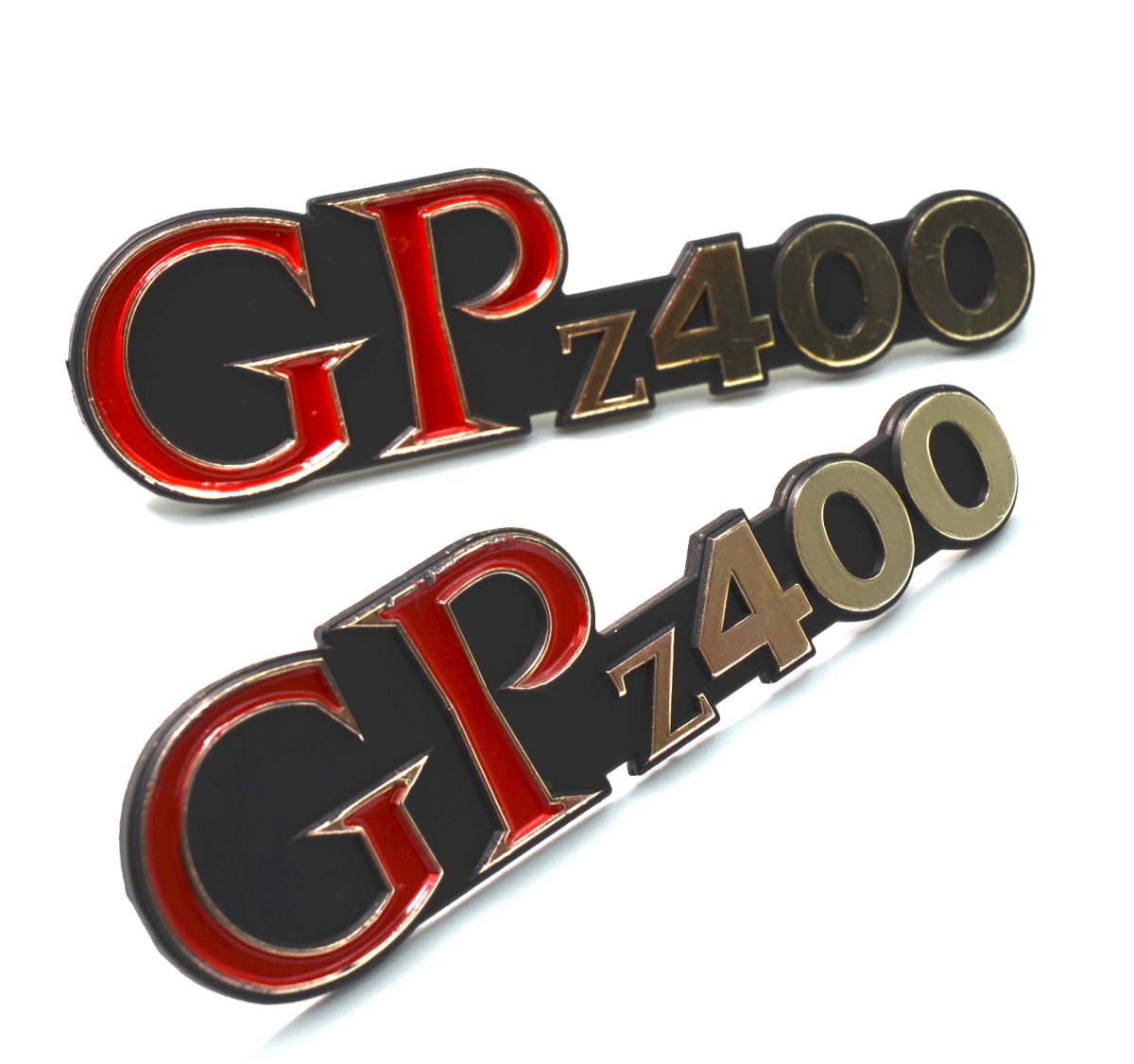 Z400GP 新品 サイドカバーエンブレム 送料275円 GPZ Z250FT Z400FX ゼファー400 Z1 Z2 KAWASAKI 当時 旧車 希少 BEET CIBIE シビエCIBIE_画像2