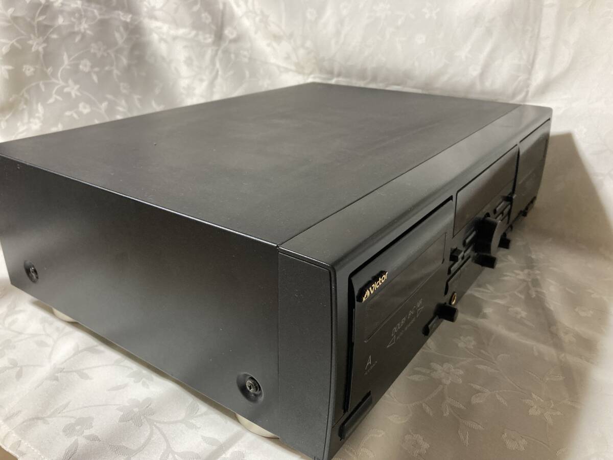 VICTOR TD-W313 ダブルカセットデッキ　中古作動品　取説付き_画像2