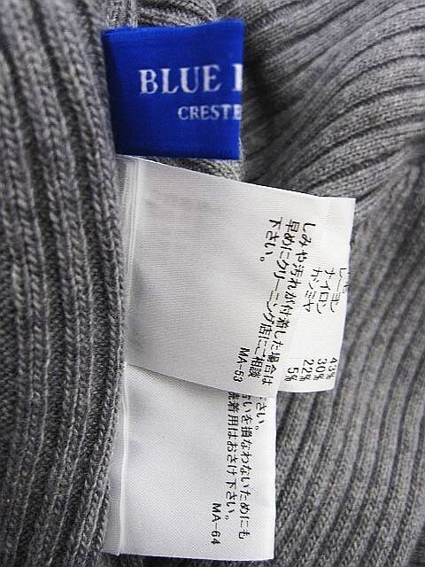 ブルーレーベルクレストブリッジ BLUE LABEL CRESTBRIDGE リブニットセーター リボンモチーフ グレー Mサイズ38■L27591AWS24-231226-50-3_画像4