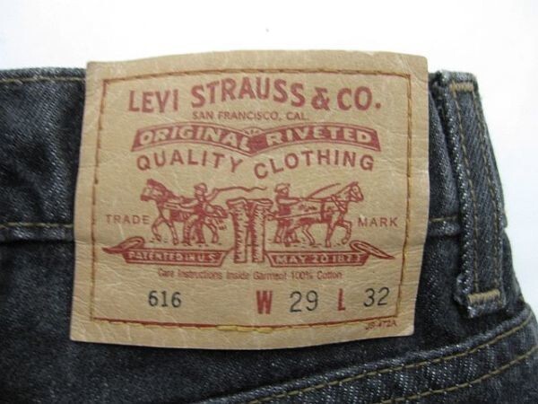 【美品】90s/リーバイス/Levi's★616-03/デニムパンツ/ブラックジーンズ 黒 W29 ■管理番号L26871SSS23-230511-10-3_画像4