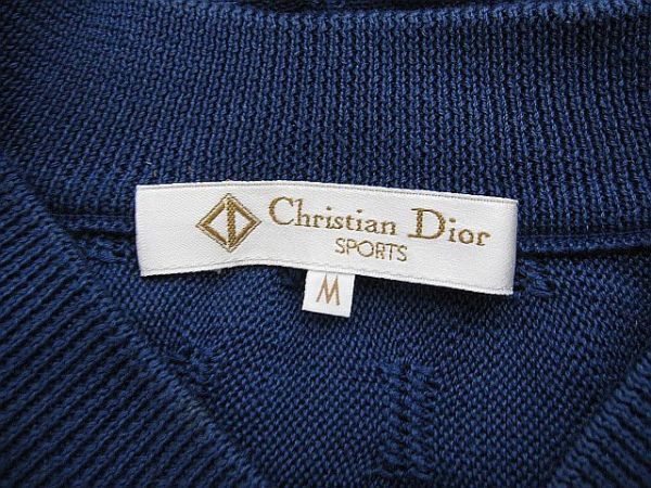 【送料無料】Christian dior SPORTS クリスチャンディオール スポーツ 長袖セーター 紺系 Mサイズ ■管理番号L27590SSS24-231225-50-3_画像5