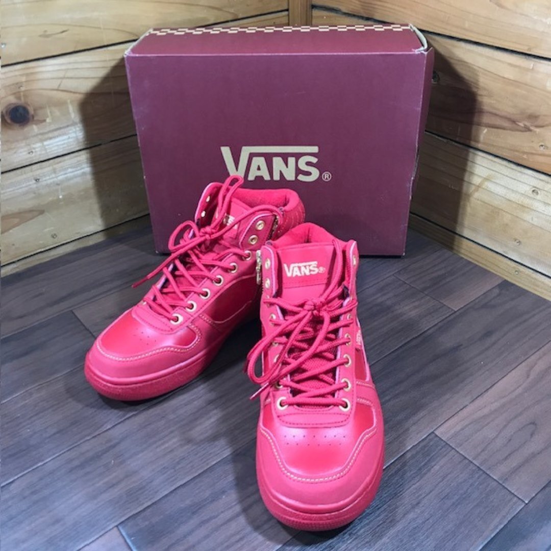 【新品】VANS/バンズ MAGNA マグナ ハイカットスニーカー V2204 25.5cm 赤 メンズ スニーカー_画像2