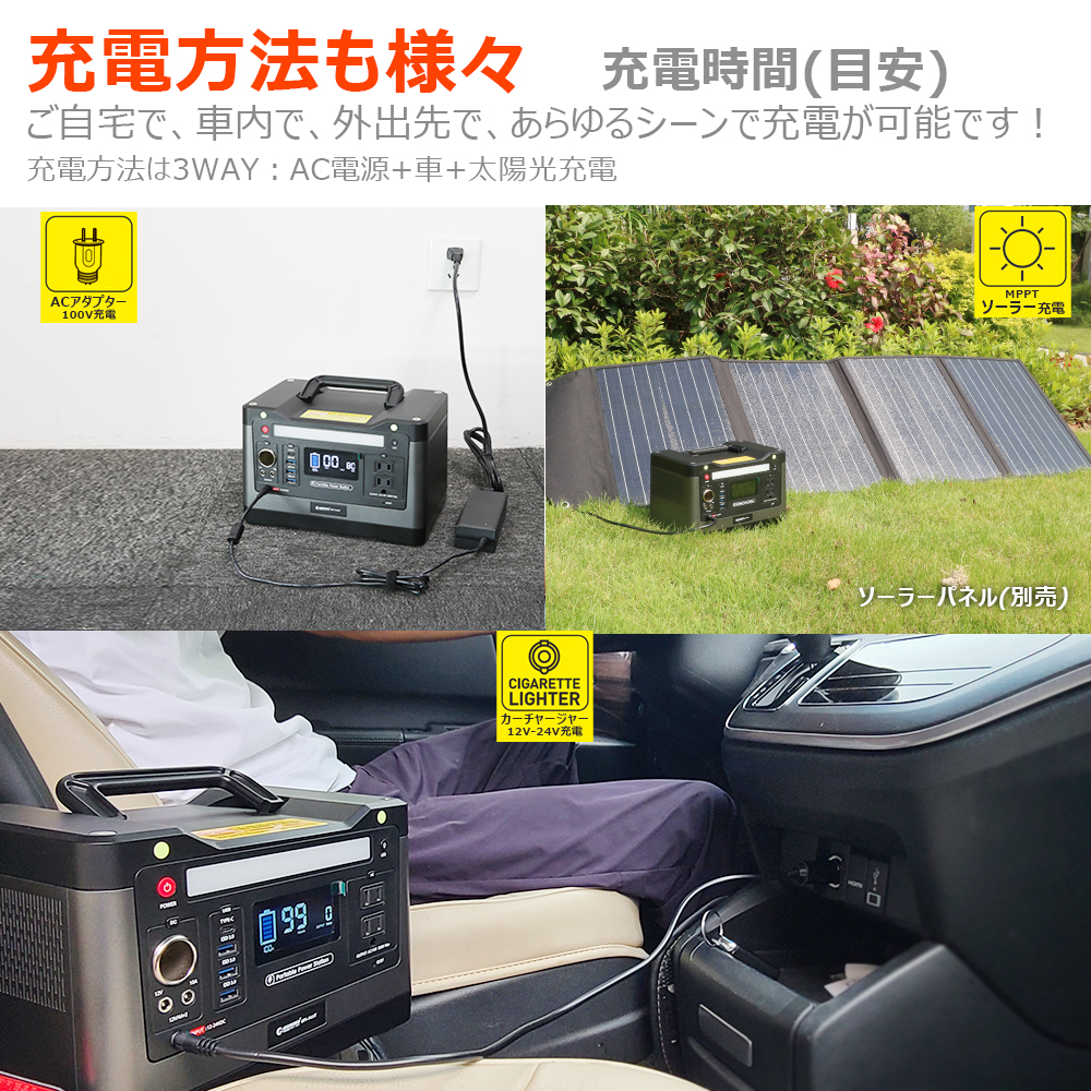 GOODGOODS ポータブル電源 蓄電池 大容量 540Wh 50Ah 150000mAh ポータブルバッテリー 家庭用発電機 純正弦波 電気毛布 防災グッズ_画像10