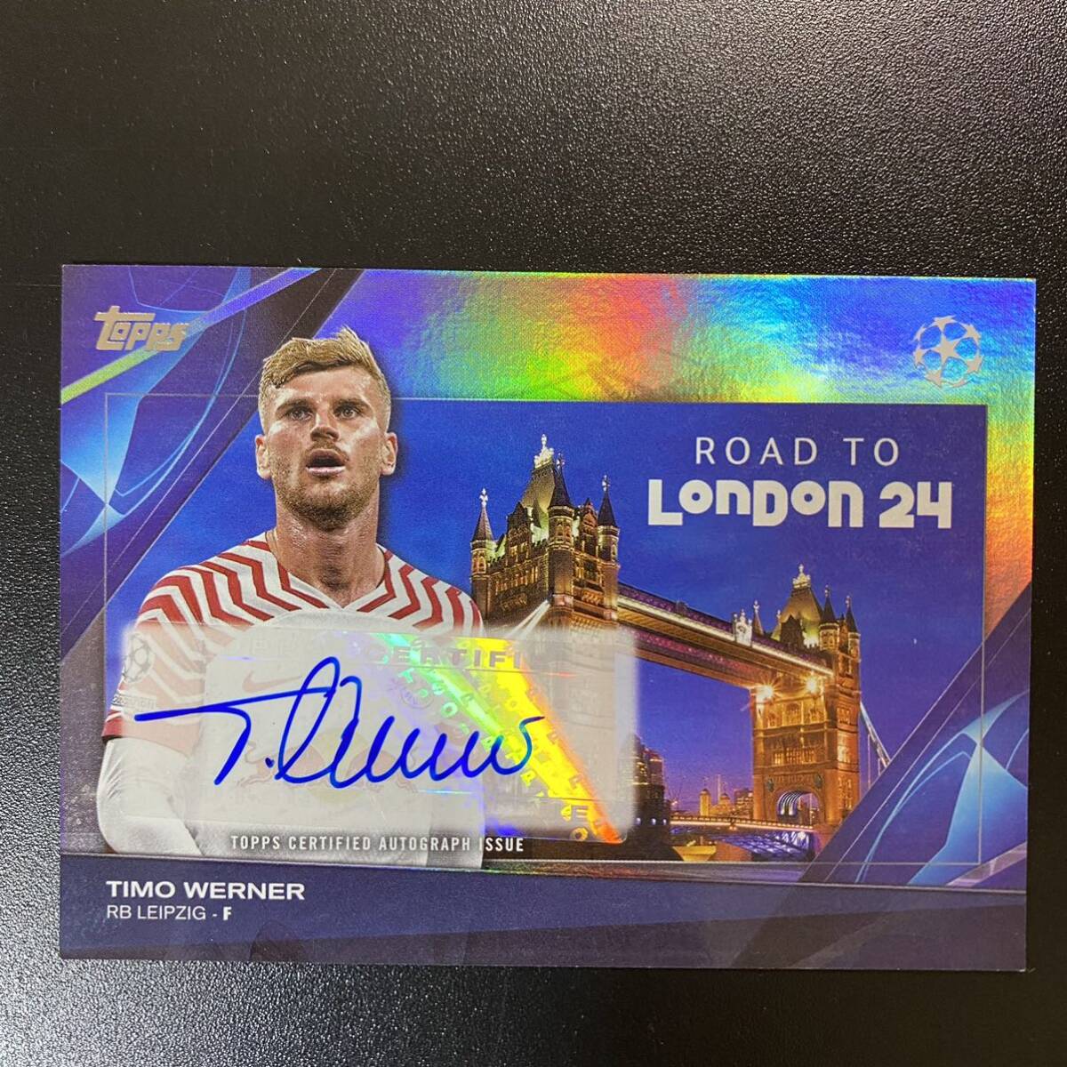2023-24 Topps UEFA Club Competitions Road To London Timo Werner Auto RB Leipzig 直筆サインカード ティモ・ヴェルナーの画像1