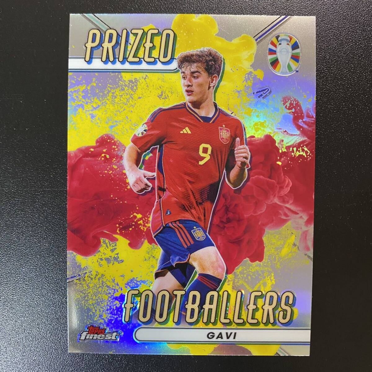 2023-24 Topps Finest Euro Gavi Prized Footballers Yellow Red Fusion Case Hit SSP(1:283) ガビの画像1