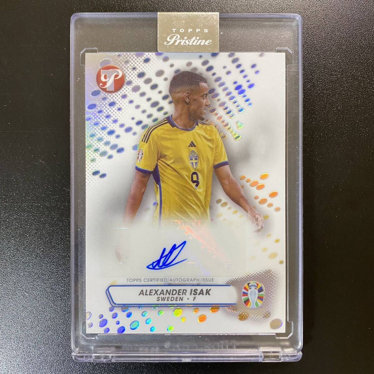 Alexander Isak 2023-24 Topps Pristine Road to UEFA Encased Auto 直筆サインカード アレクサンデル・イサク_画像1