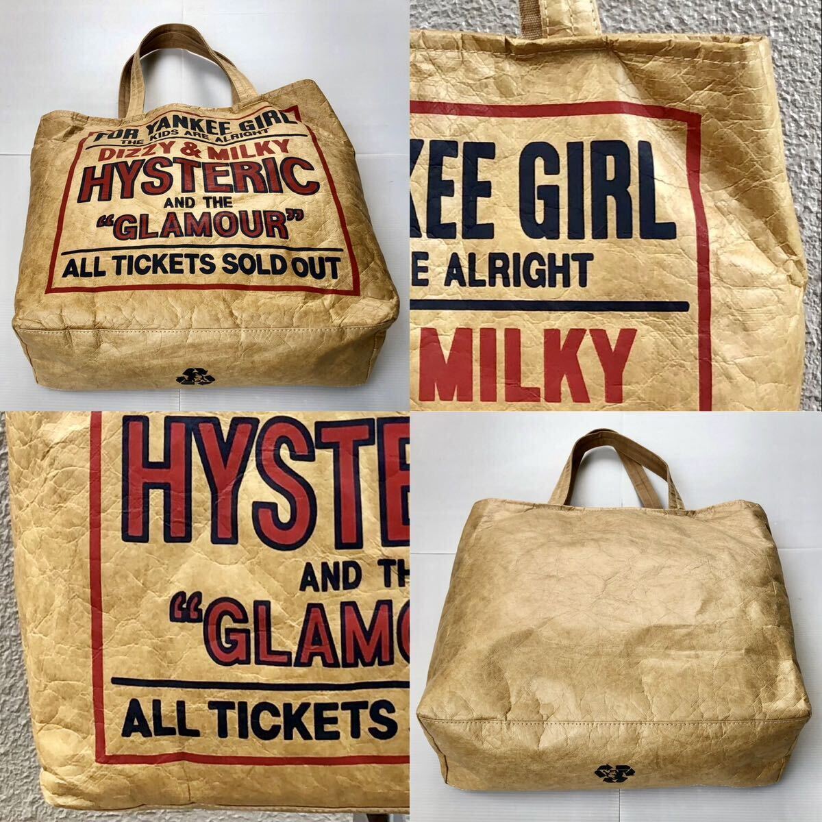 完売 貴重★DIZZY & MILKY ペーパー トートバッグ HYSTERIC GLAMOUR★FOR YANKEE GIRL ヒステリックグラマー ヤンキーガール カバン hys HG