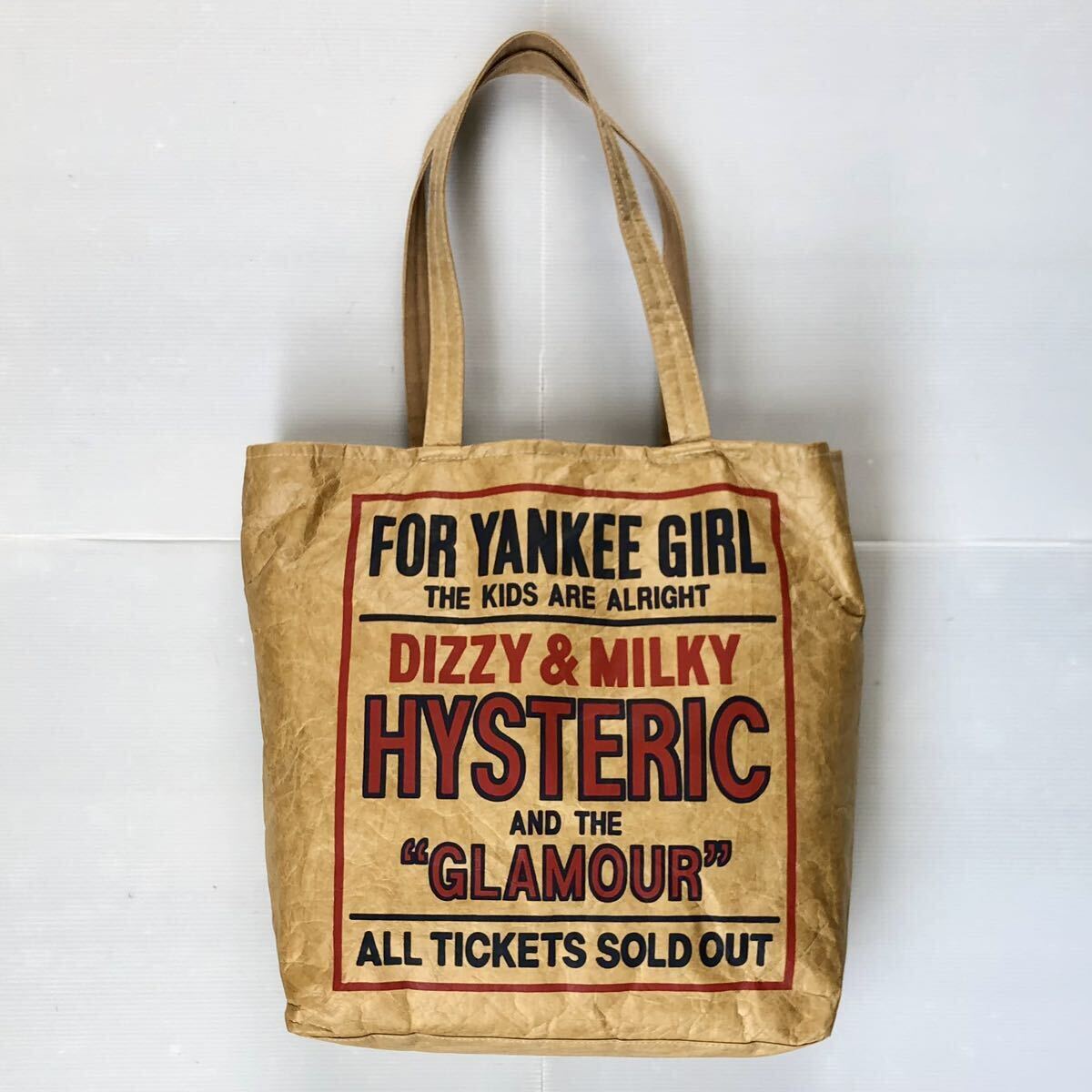 完売 貴重★DIZZY & MILKY ペーパー トートバッグ HYSTERIC GLAMOUR★FOR YANKEE GIRL ヒステリックグラマー ヤンキーガール カバン hys HG