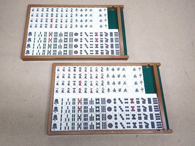Ktsu.0097 junk full automation . the back side color 2 kind set . size ( approximately ) W19.5×D16×H26mm mahjong . full automation table supplies mah-jong table supplies 
