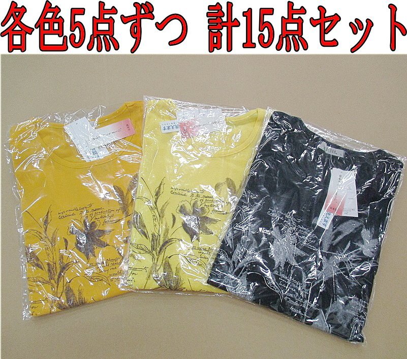 Zな4106 LULUAN ルルアン 半袖 Tシャツ Lサイズ 3色 計15点セット 男女兼用 トップス ファッション 洋服_画像1