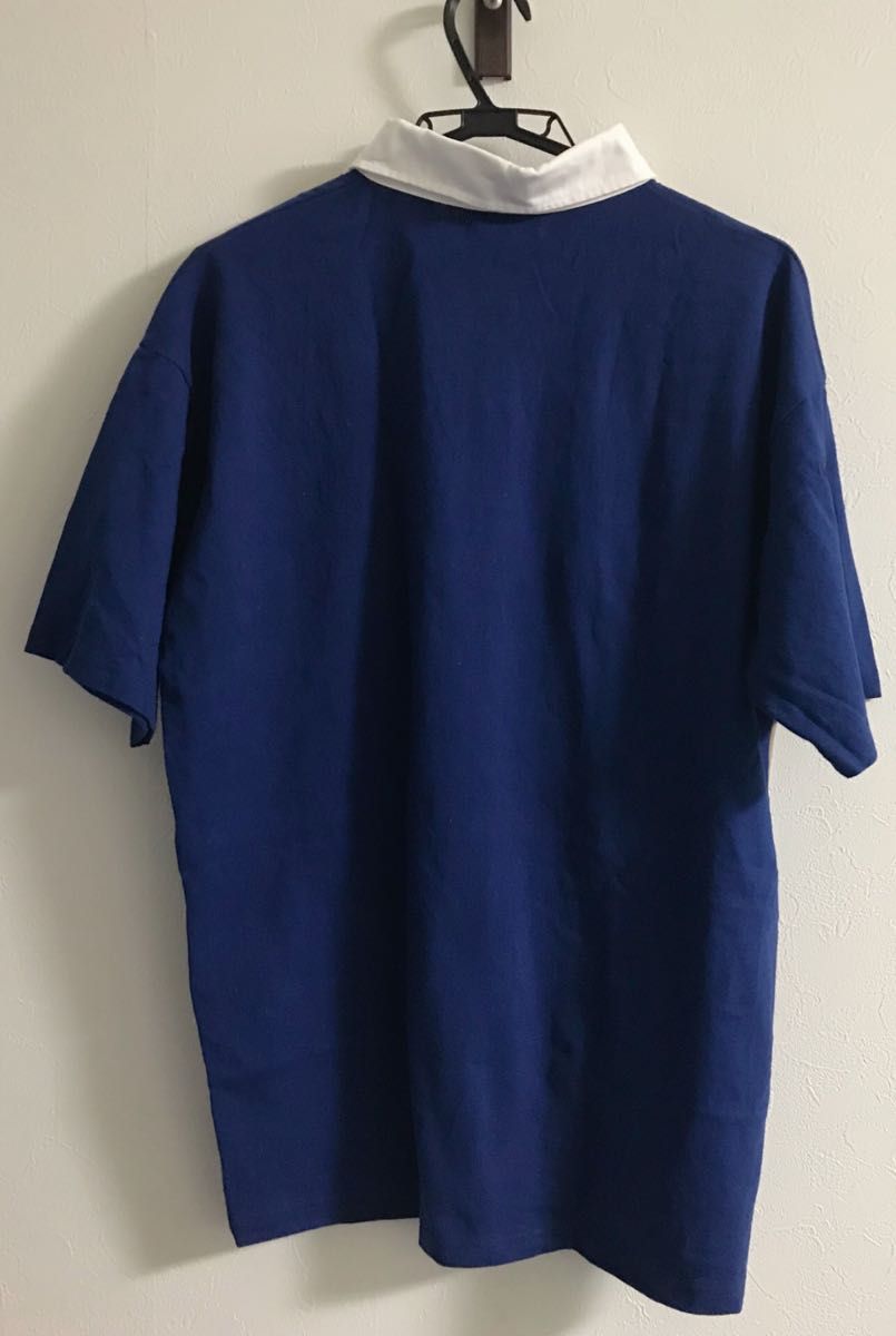 メンズ Quash USA FABRIC Tシャツ 襟 ボーダー ブルー レディース ユニセックス 半袖 夏
