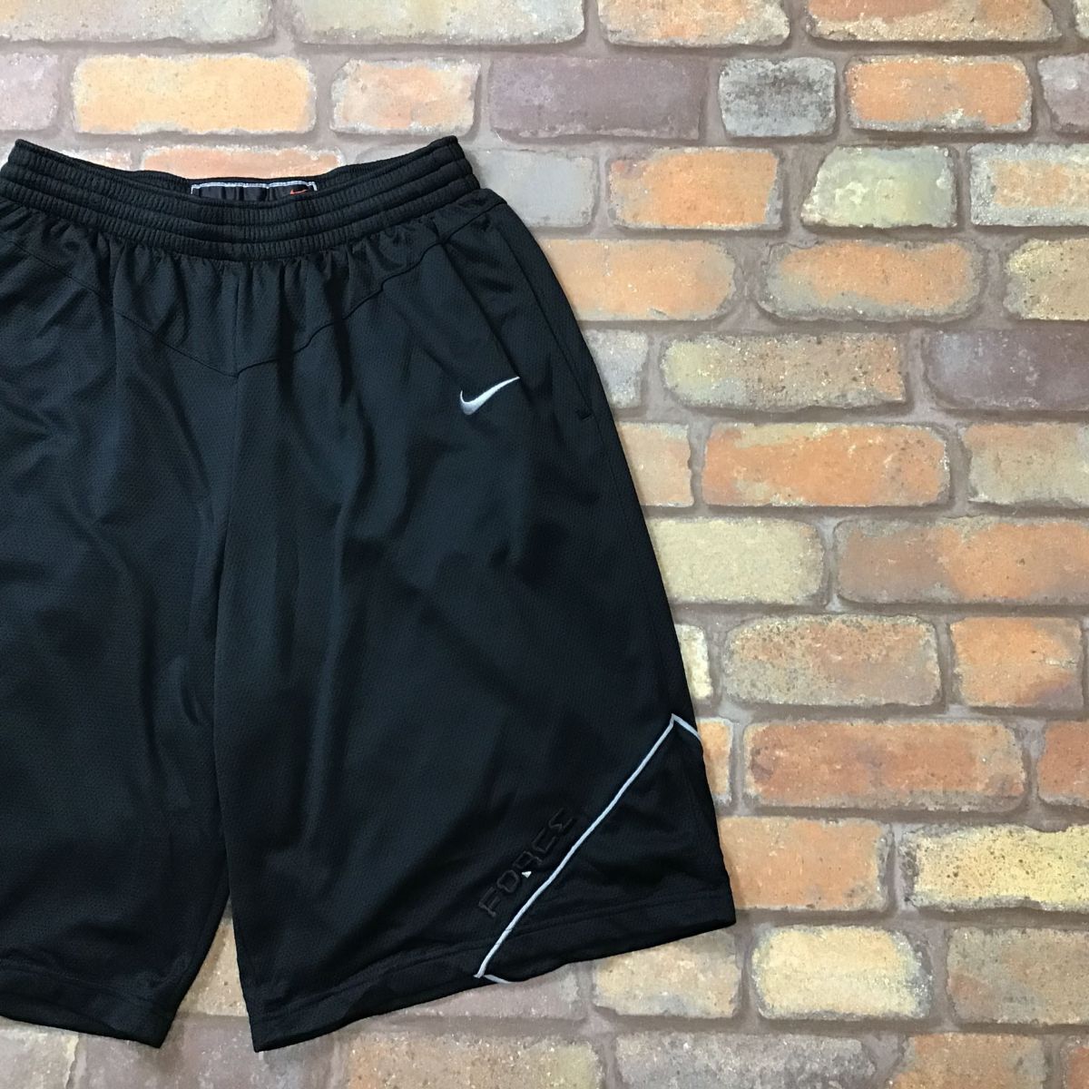 SP1-139◆USA買付品◆吸湿速乾◆ブラック【NIKE ナイキ】FIT DRY メッシュ ハーフパンツ【メンズ L】スポーツ バスケ バスパン ストリート_画像8