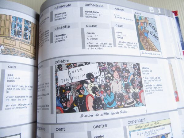 洋書　タンタンの冒険旅行　イラスト付 英仏 辞書 Tintin_画像7