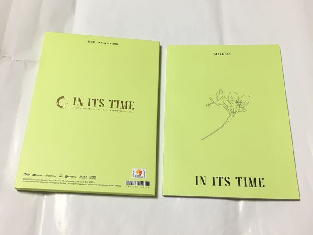 送料込み　ONEUS　ワンアス　ウォノス　CD　1stシングル　1st Single　☆IN ITS TIME☆　2曲　韓国盤　K-POP_画像8