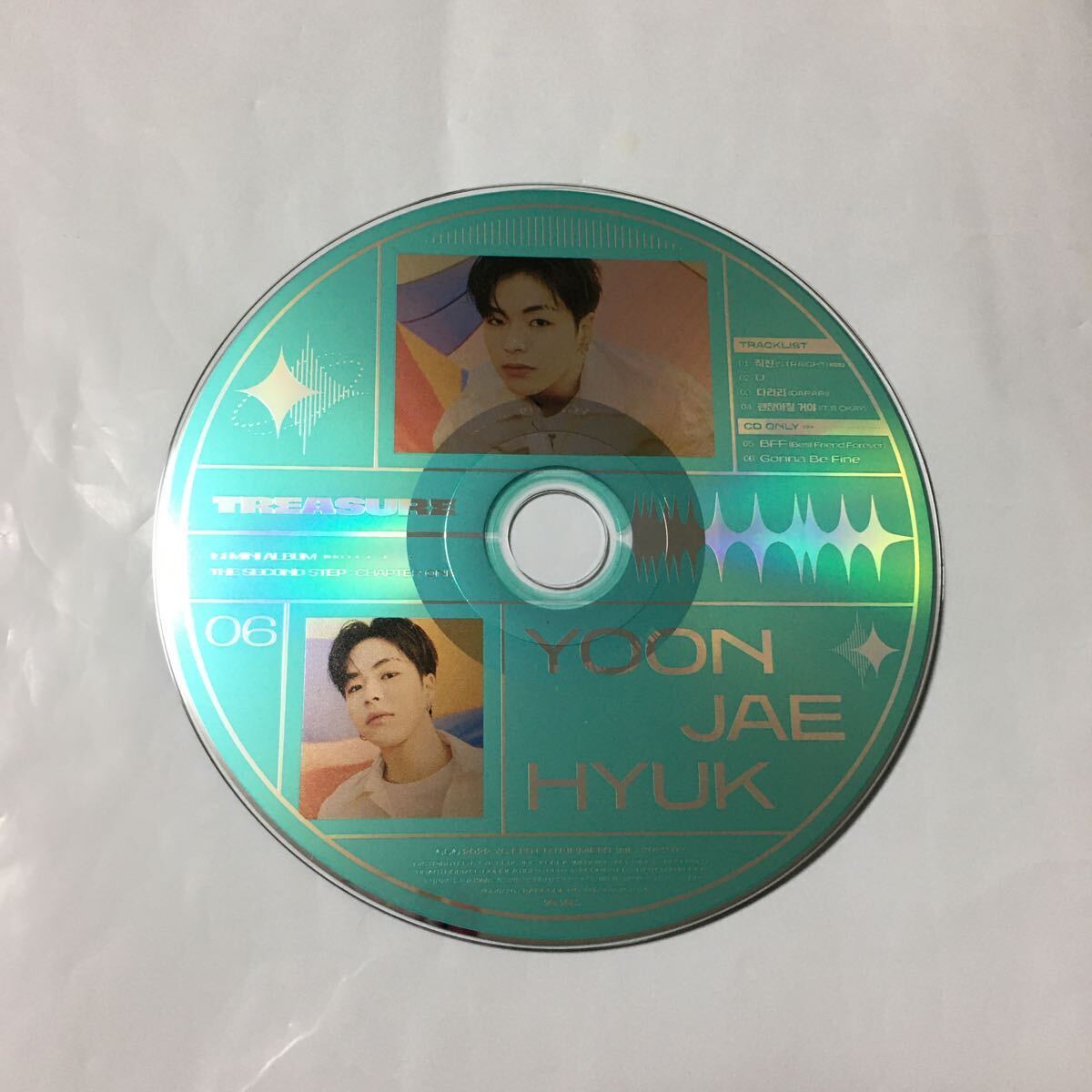 送料込み　TREASURE　CD　ポスター　1st MINI ALBUM　☆THE SECOND STEP : CHAPTER ONE☆　YOON JAE HYUK ver.　ジェヒョク　K-POP 