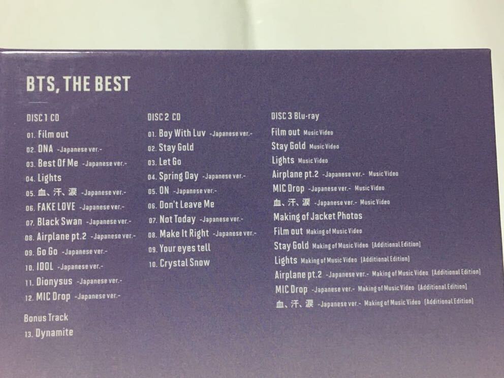 送料込み　BTS　2CD+Blu-ray　トレカ　SUGA　1枚　ベストアルバム　☆BTS, THE BEST☆　23曲　初回限定盤 A　防弾少年団　バンタン　K-POP
